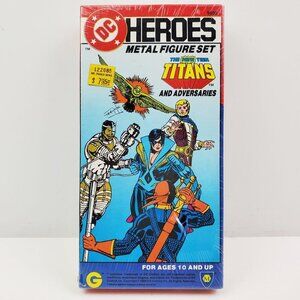 DC Comics Heroes Metal Figure Set Vintage 1985 New Teen Titans Sealed
